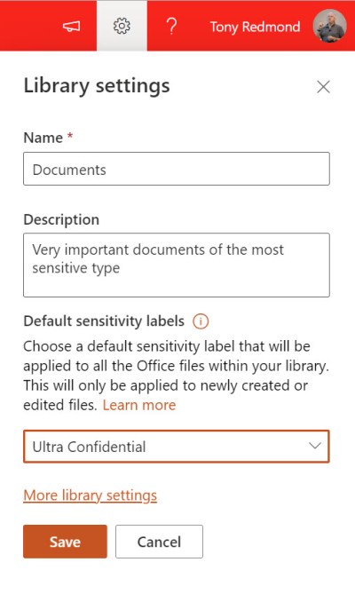 Adding a default sensitivity label to a document library incurs licensing costs

Document libraries